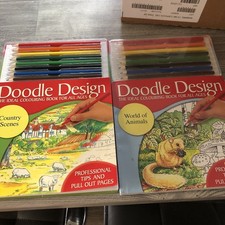Doodle design colouring - design, book