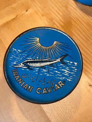 Caviar tin iranian vintage - tin,