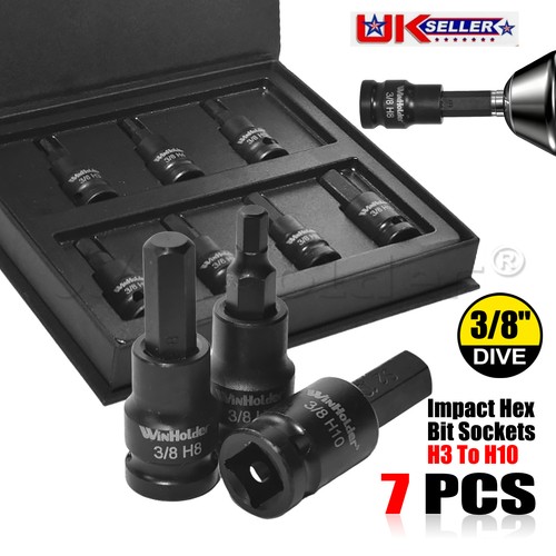 7pc drive impact hex - 3/8",