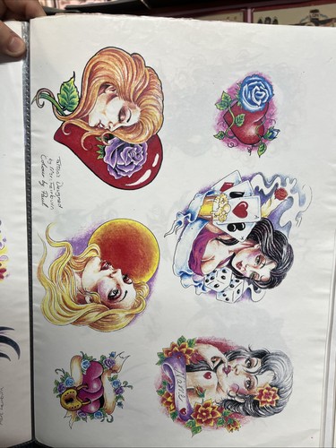 Vintage tattoo flash sheet - vintage,