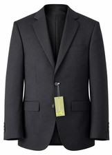 Black Herringbone Wool Jacket