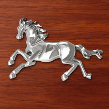 Silver Tone Running Horse