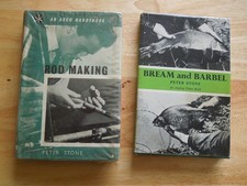 PETER STONE - BREAM and BARBEL / ROD MAKING - classic fishing books, 1st eds.