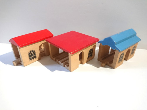 Wooden railway train vintage - wooden,