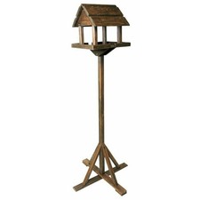 Bird Table Premium Wood Slate Garden Birds Feeder Feeding Station Free Standing