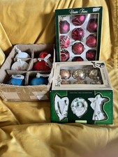 22 Christmas Baubles & 3 3 Leaf Clover Watervale Parian China Tree Decorations