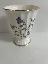 Spode Vase Purple Flowers