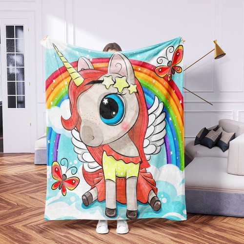 Cartoon unicorn blanket - cartoon,