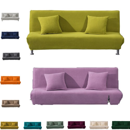 Thick elastic armless sofa bed - elastic,
