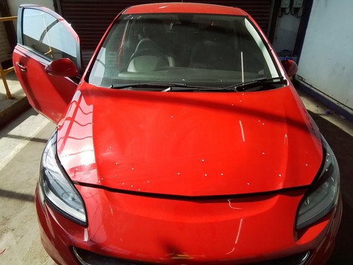 Bonnet red vauxhall - bonnet,