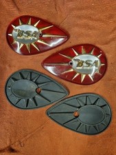 BSA Bantam D7 C15 B40 A7 A10 A50 A65L Tank Badges 40-8014 40-8015 + Rubbers.
