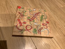 Chad Valley Wooden Snakes & Ladders/Ludo Double Sided Board Game