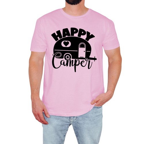 Happy camper mens shirt fun - happy,