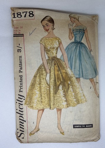 Vintage 1950s simplicity 1878 - vintage,