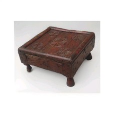 A Wonderful Rustic Rare Solid Carved Wood Orient Tea Table