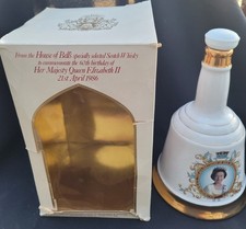 Commemorative Bell's Whisky Bell-shaped Bottle - Queen Elizabeth's 60th Birthday