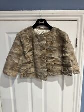 Lilly e Violetta Astrakhan Cream Cape Jacket Harrods Size 40 RRP £1450