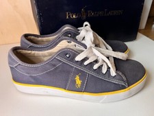 POLO RALPH LAUREN VAUGHN MENS CANVAS DECK SHOES SIZE UK 7.5 BOX VGC