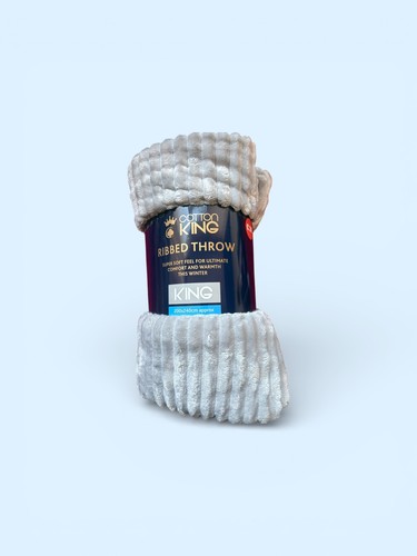Ribbed throw blanket faux fur - blanket,
