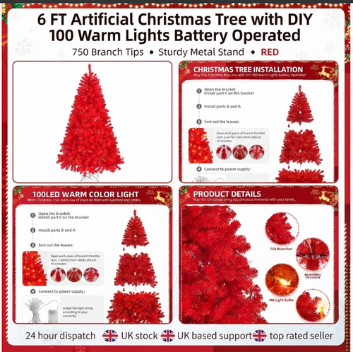 6ft christmas tree 100 - 6ft,