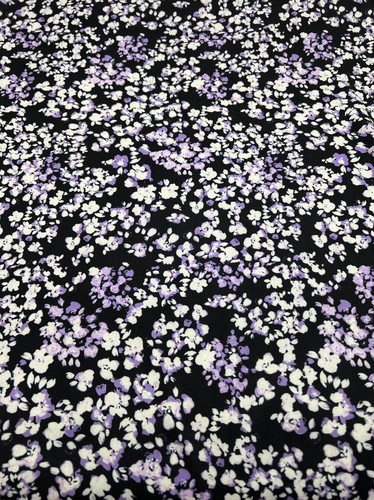 Black lilac ditsy - floral, print