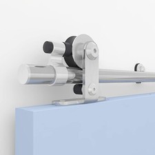 Stainless Steel Sliding Barn Door Kit 5FT/152CM for Single Wood Door T Shape