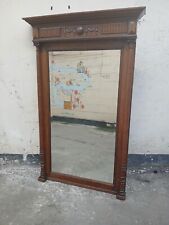 vintage antique oak mantle mirror