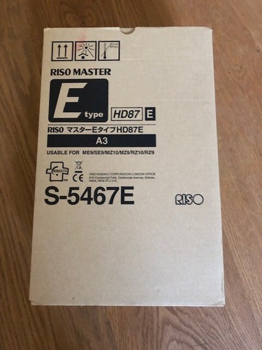 Riso master type hd87 - riso, e