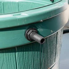 water butt /rain barrel/ tank overflow 1" hosetail with nut+washer/linking kit