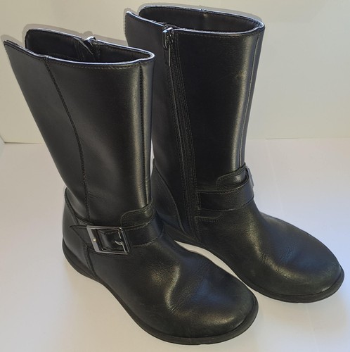 Clark girls black leather - girls,