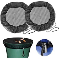 2x cover for rain barrel round Ø 60/80/95/100cm rain barrel net with drawstring