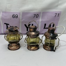 Set of 3 Vintage Brass Minor