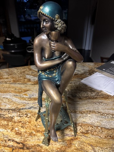 Art deco bronze woman - deco,