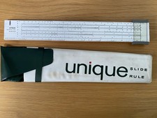 Unique Universal One Slide Rule with case. Made In England