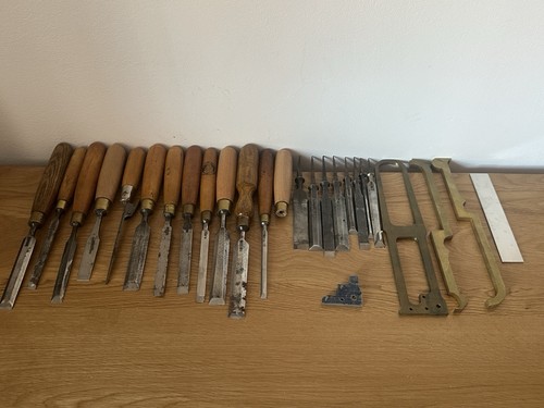 Vintage original wood chisels - vintage,