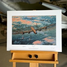 DAWN BREAKERS -WW2 Halifax Bomber Art Print by Anthony Saunders