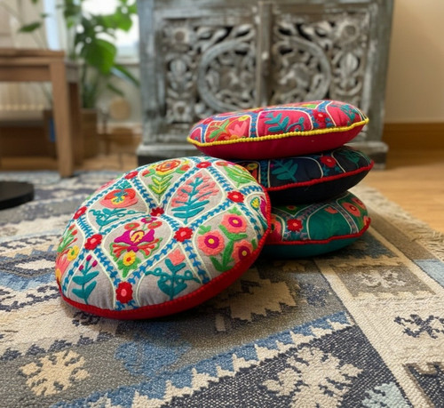 Round cushion cotton - round, indian