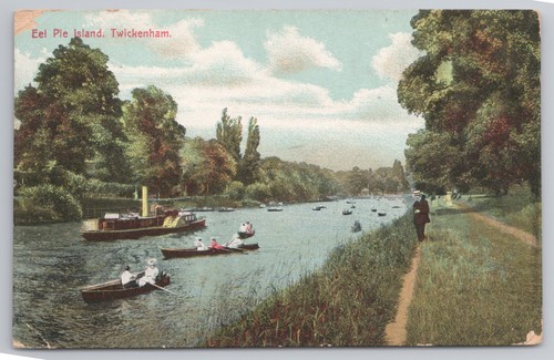 Boating scene eel pie island - boating,