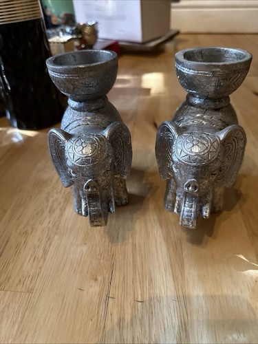 Pair elephant tea - elephant, light