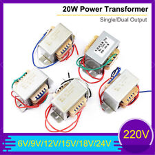 20W Power Transformer 220V Output 6V/9V/12V/15V/18V/24V AC Single/Dual Output