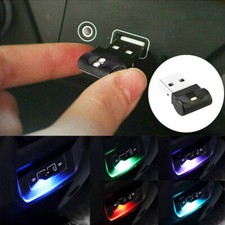 1x USB LED Car Neon Atmosphere Ambient Light Bulb Mini Interior Lamp Accessories