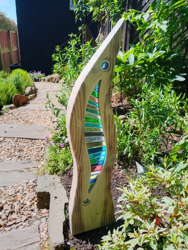 Stained glass garden - stained, sculpture
