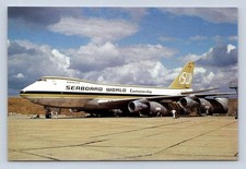 SEABOARD WORLD BOEING 747-245F AIRCRAFT POSTCARD AIRLINE N701SWB CARGO 