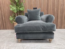 Sofa.com Teddy Armchair In Cashmere Smokey Green Velvet RRP-£2100