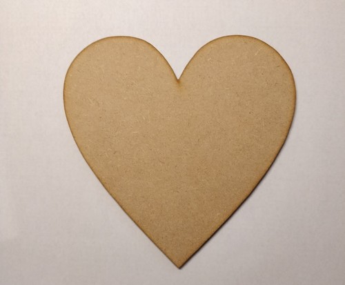 Wooden 150mm heart - wooden,