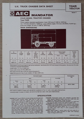Aec mandator tractor unit - mandator,
