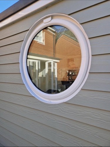 White opening circular window - opening,