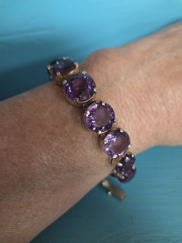 Unique vintage amethyst - amethyst, silver