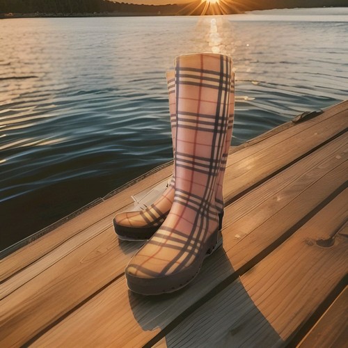 New burberry rain boots tall - rain,