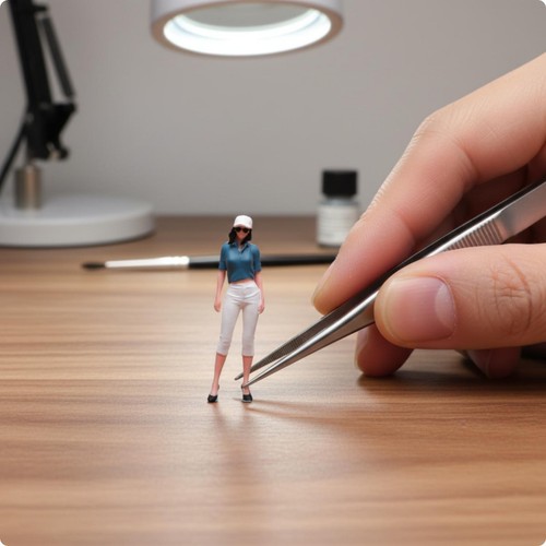 Female figurine resin house - female,